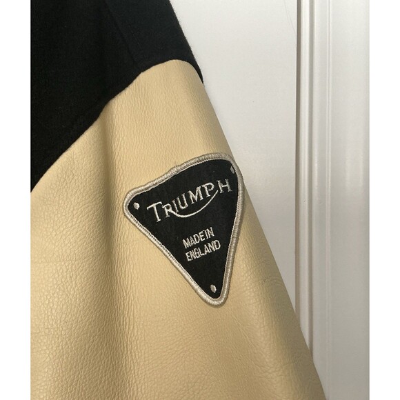 Vintage 90s Triumph Varsity Motorcycle Jacket Men’s Size XL - Picture 5 of 11